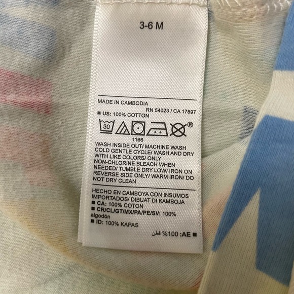 Old Navy Zip Up Footie PJs Smile Love Fun Zip Pajamas Family Matching 3-6 Months - Picture 6 of 8